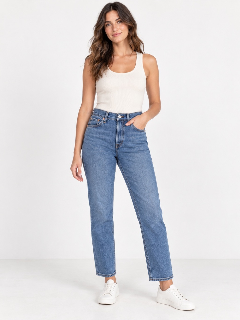 Levi’s Wedgie High-Rise Straight Leg Jeans - Blue Size 29 Denim Classic